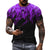3D Graphic Printed Short Sleeve Shirts Colorful Flame