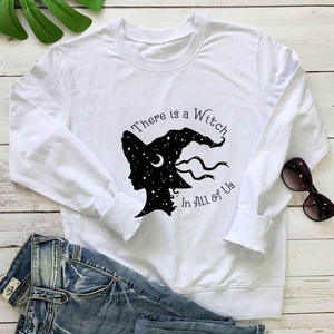 Graphic long Sleeve Shirts There Is A Witch