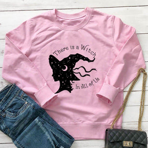 Graphic long Sleeve Shirts There Is A Witch