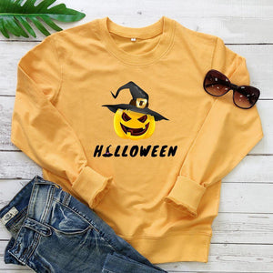 Graphic long Sleeve Shirts Hallween And Pumpkin