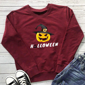 Graphic long Sleeve Shirts Hallween And Pumpkin