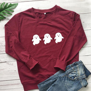 Graphic long Sleeve Shirts Three Ghosts