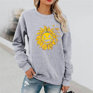 Graphic long Sleeve Shirts Sunflower
