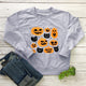 Graphic long Sleeve Shirts Pumpkins And Cat