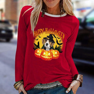 Graphic long Sleeve Shirts Pumpkin & Dog