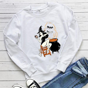Graphic long Sleeve Shirts Bats & Witch
