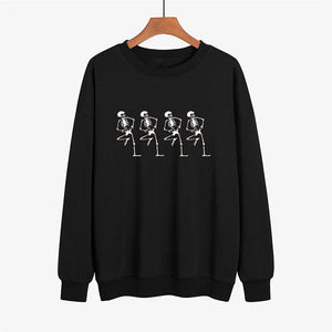 Graphic long Sleeve Shirts Four skeletons