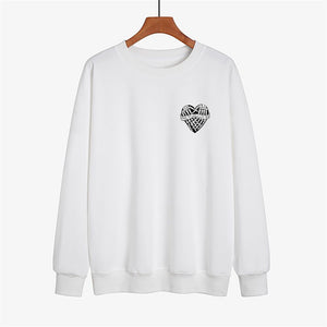 Graphic long Sleeve Shirts Lving Heart