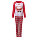 Santa Claus Check Parent-child Pajamas Set