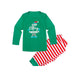 Christmas ELF Print Striped Family Matching Pajamas Set