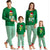Grinch Christmas Round Neck Green Striped Cartoon Print Family Pajamas Set
