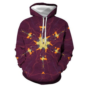 3D Graphic Printed Hoodies Round And Round