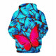 3D Graphic Printed Hoodies Butterfly