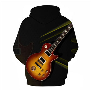 3D Graphic Printed Hoodies Guitar