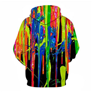 3D Graphic Printed Hoodies Oil Paint