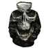 3D Graphic Printed Hoodies Skull