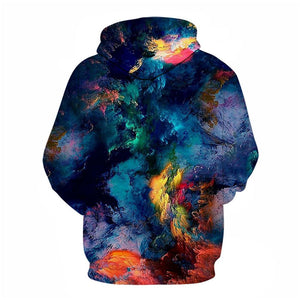 3D Graphic Printed Hoodies Colorful Cloud