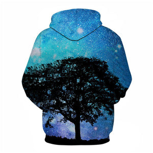 3D Graphic Printed Hoodies Tree