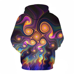 3D Graphic Printed Hoodies Microorganism