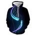 3D Graphic Printed Hoodies Hand And Light