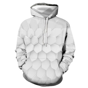 3D Graphic Printed Hoodies The White Square