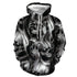 3D Graphic Printed Hoodies Skull