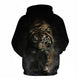 3D Graphic Printed Hoodies Tiger