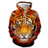 3D Graphic Printed Hoodies Tiger