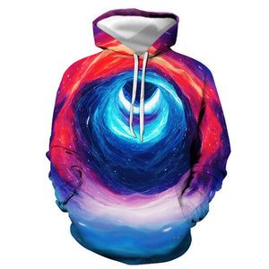 3D Graphic Printed Hoodies Space-Time