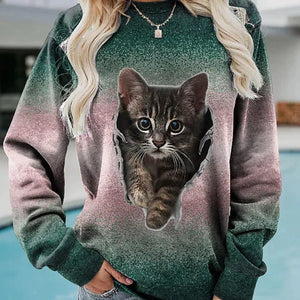 Women's T shirt Flash Cat