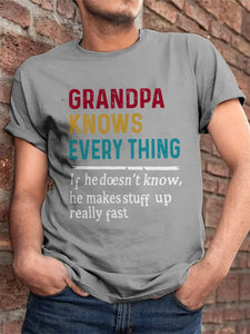 GrandPa Knows Everything Men's Tee