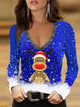 Women's T shirt Christmas Snowflake