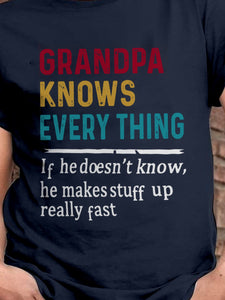 GrandPa Knows Everything Men's Tee