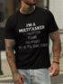 I'm A Multitasker Crew Neck Casual Short Sleeve T-shirt