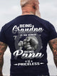Being Grandpa Is An Honor Being Papa Is Priceless Cotton Short Sleeve T-shirt