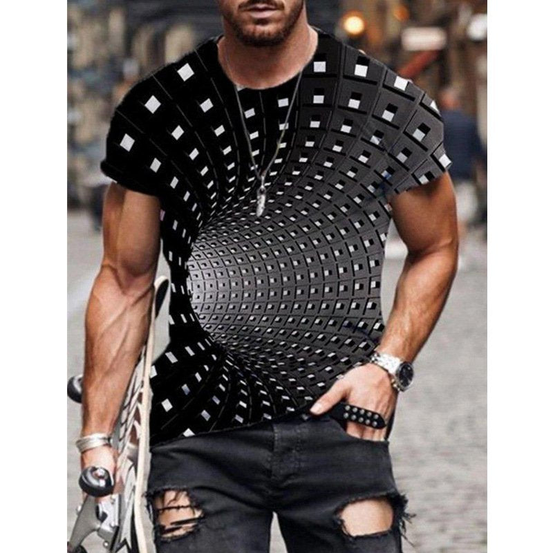 3D Print Graphic Optical Illusion Men's T-shirt – FoliCart