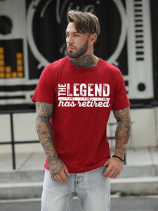 The Legend Has Retired Funny Saying Graphic T Shirt