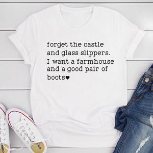 Graphic T-Shirts Forget The Castle And Glass Slippers T-Shirt