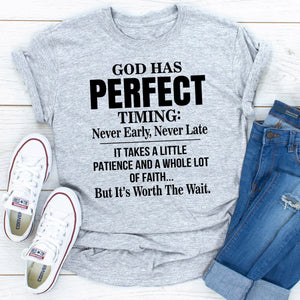 Graphic T-Shirts God Has Perfect Timing