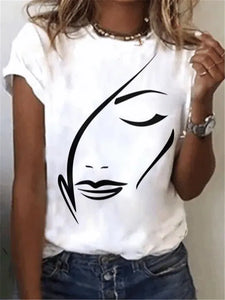 Women's T shirt Graphic Geometric Print Short Sleeve