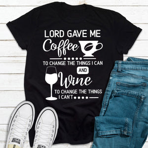 Graphic T-Shirts Lord Gave Me Coffee