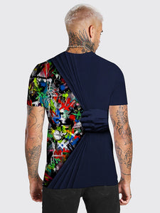 3D Graphic Printed Short Sleeve Shirts Hand
