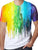3D Graphic Printed Short Sleeve Shirts Rainbow