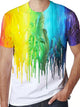 3D Graphic Printed Short Sleeve Shirts Rainbow