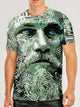 3D Graphic Printed Short Sleeve Shirts Human face