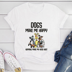 Graphic T-Shirts Dogs Make Happy T-Shirt