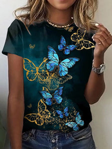 Women's T shirt Graphic Butterfly Print